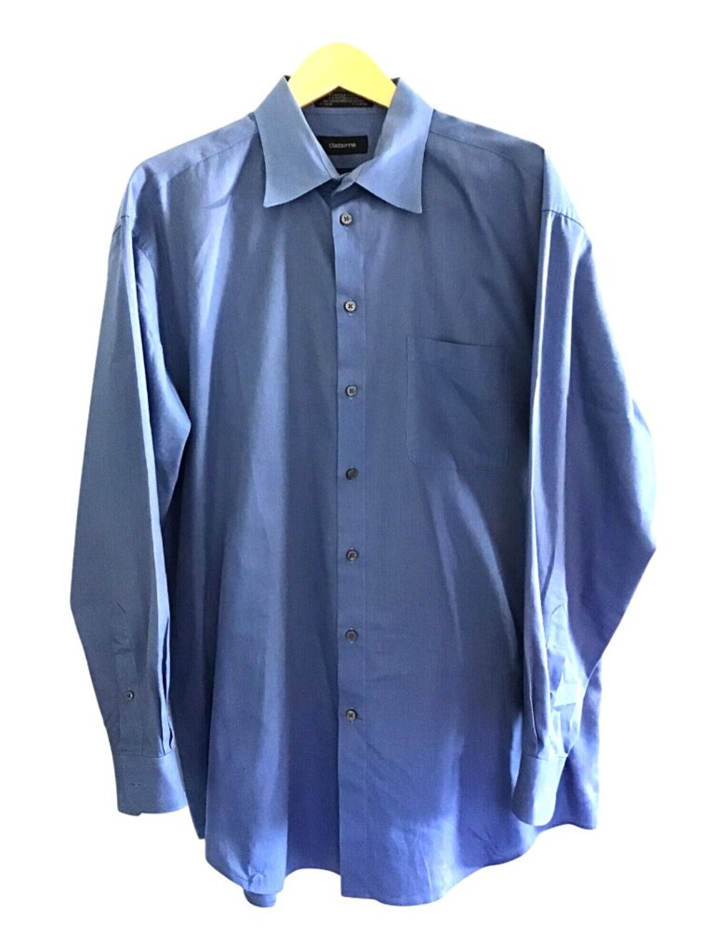 CLAIBORNE- T-WEAVE MENS BLUE BUTTON -DOWN LONG SLEEVE SHIRT SIZE X-LARGE